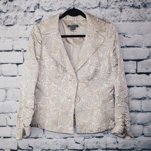 Ann Taylor Gold/Cream Blazer
